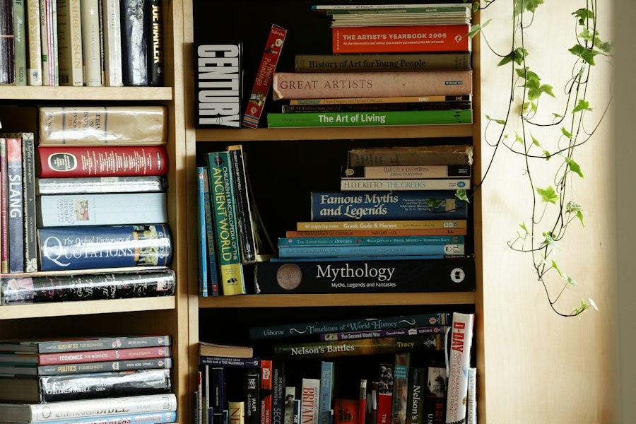 Photo organize a personal library at home