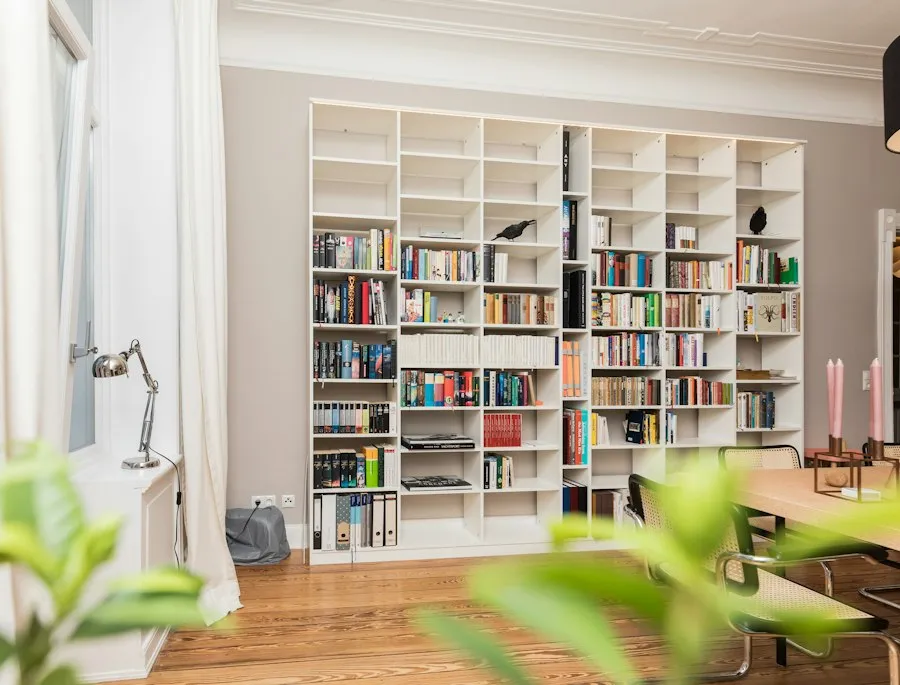 Photo home library organization tips